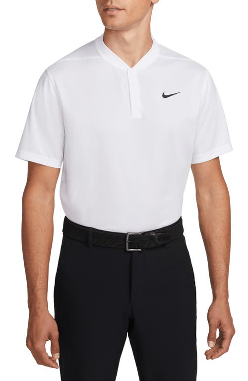 Shop Nike Dri-fit Victory Blade Collar Polo In White/black