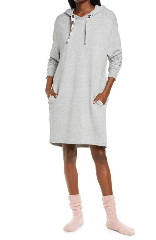 UGG(R) Aderlyn Fleece Lounge Hoodie Dress in Grey Heather