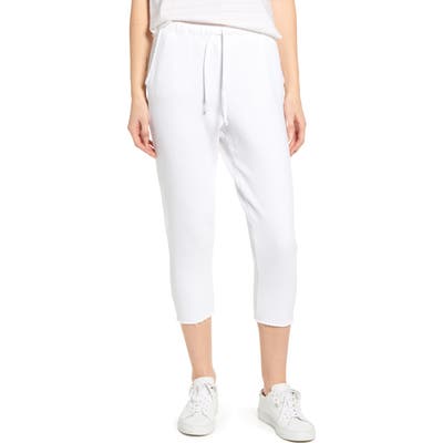 Frank & Eileen Tee Lab Raw Hem Crop Sweatpants, White