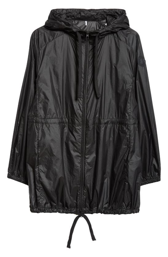 Shop Moncler Airelle Nylon Ripstop Hooded Windbreaker In Black