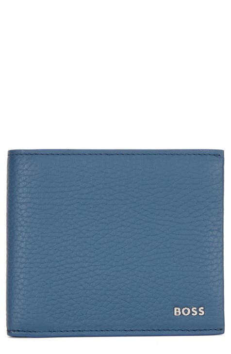 Small Luxury Men's Designer Leather Wallets for Men Blue