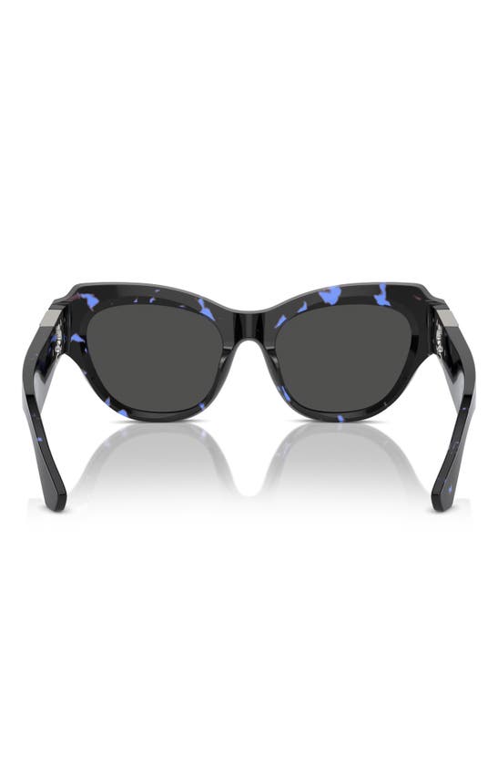 Shop Burberry 52mm Irregular Sunglasses In Blue Havana