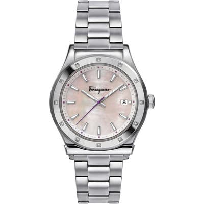 Salvatore Ferragamo 1898 Diamond Bracelet Watch, 40Mm
