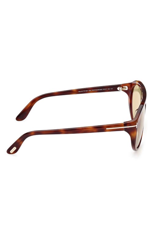 Shop Tom Ford Rex-02 57mm Aviator Sunglasses In Blonde Havana/brown