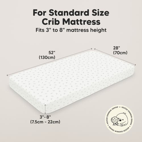 Keababies Soothe Fitted Mini Crib Sheet In Herb