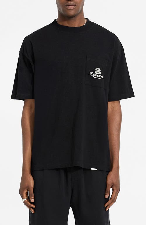 Shop Represent Permanent Vacation Oversize Pocket Graphic T-shirt In Jet Black