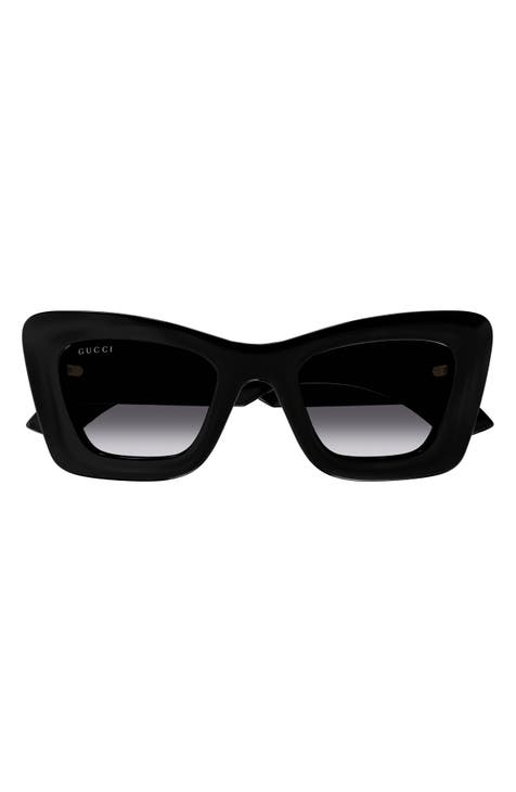49mm Small Gradient Cat Eye Sunglasses