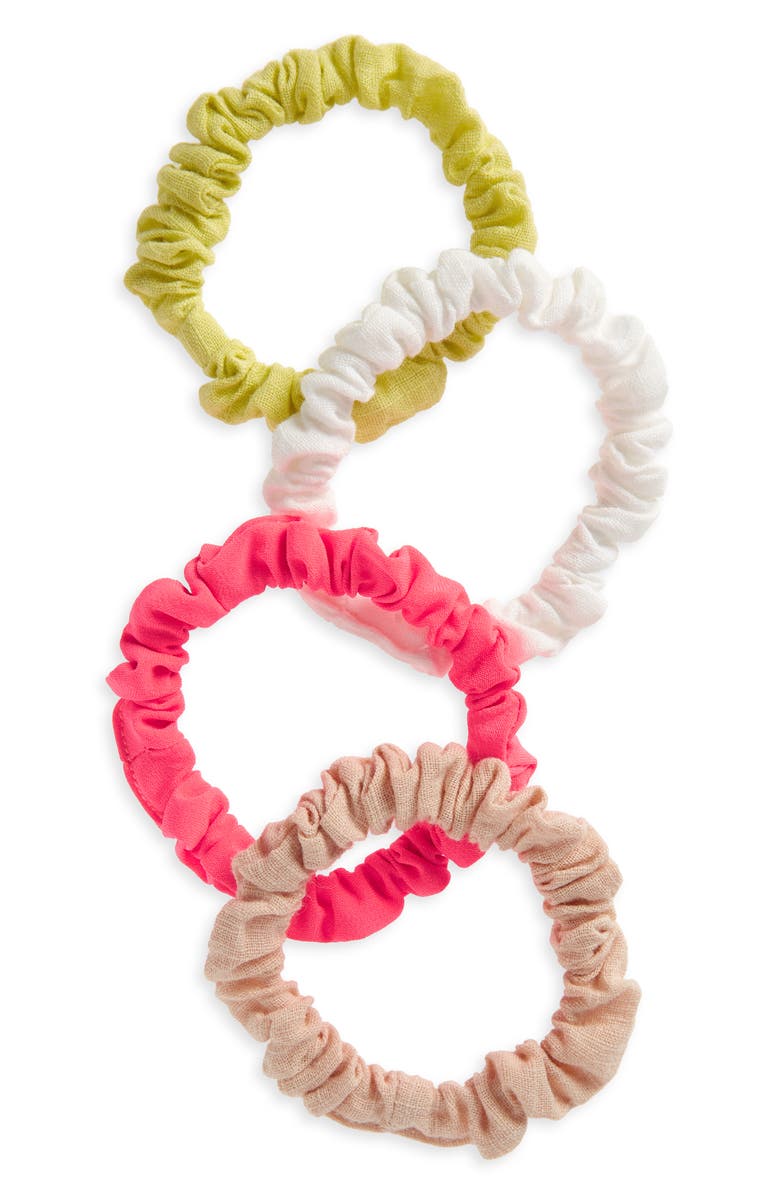 MADEWELL Assorted 4-Pack Skinny Scrunchies, Main, color, NEON MULTI