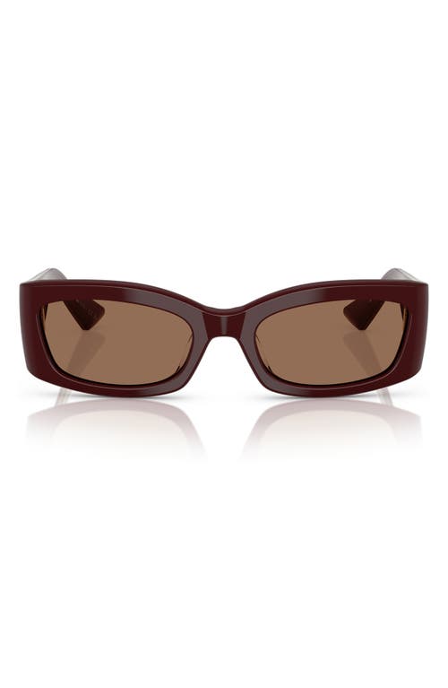 Oliver Peoples X Khaite 54mm Pillow Sunglasses In Burgundy
