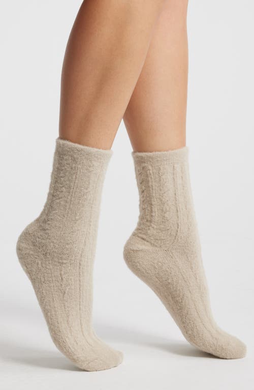 Stems Winter Cotton Blend Crew Socks in Grey 