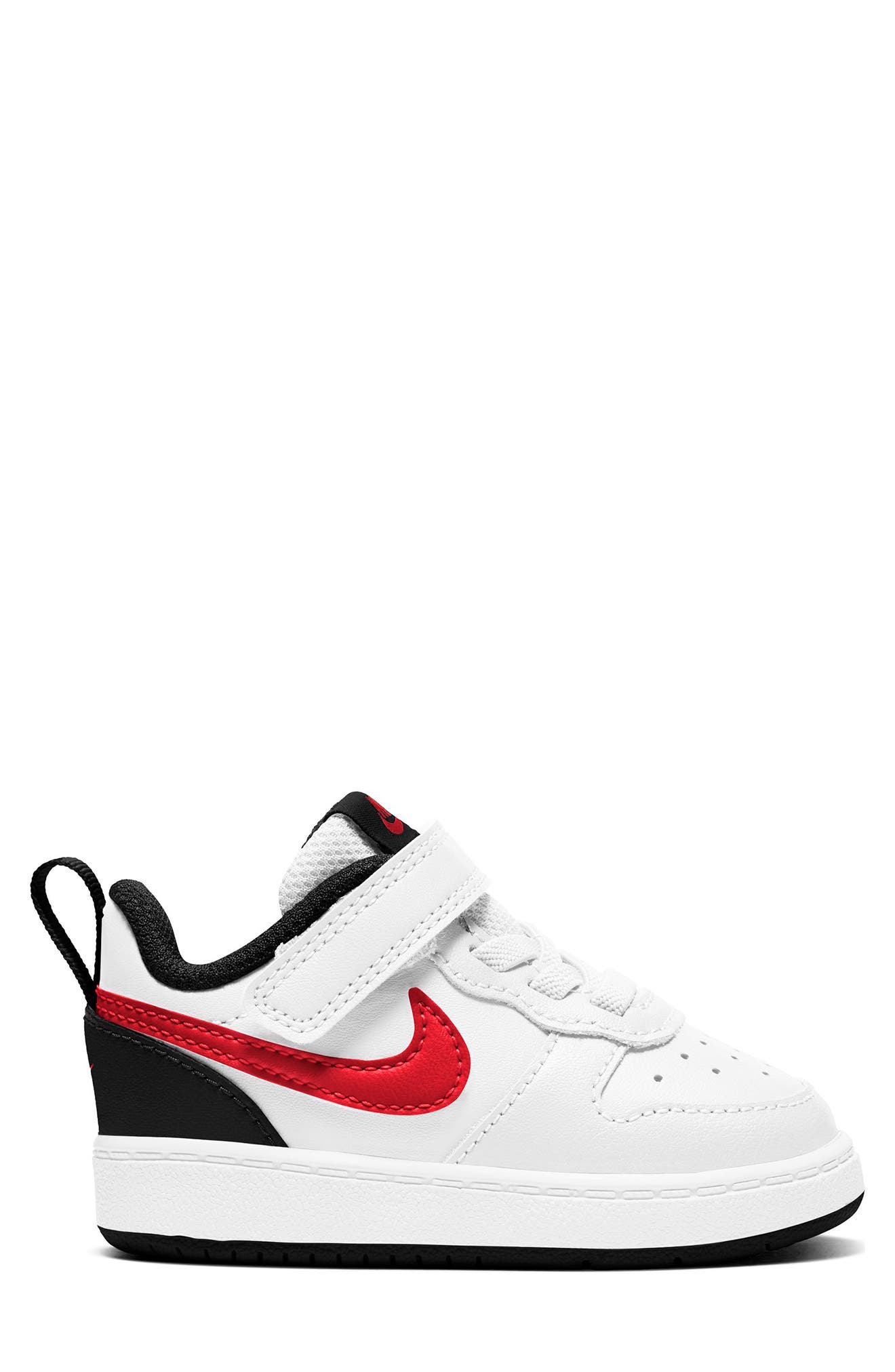 NIKE Court Borough Low 2 Sneaker in White/University Red/White