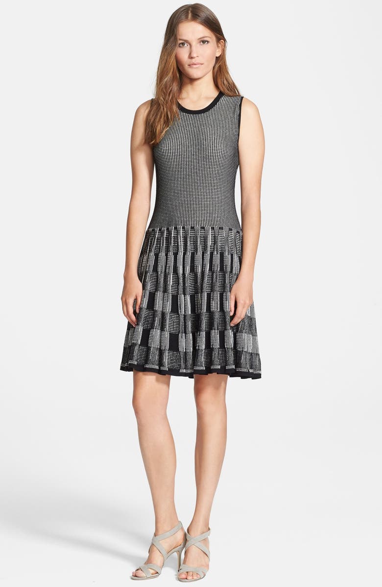 Lela Rose Reversible Plaid Knit Dress | Nordstrom