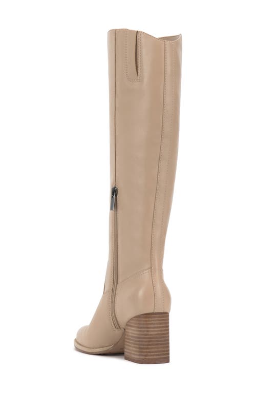 Shop Vince Camuto Leila Block Heel Knee High Boot In Soft Buff