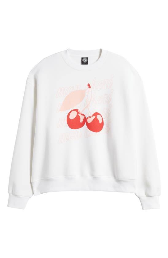 Shop Pacsun Mon Cheri Graphic Sweatshirt In Bright White