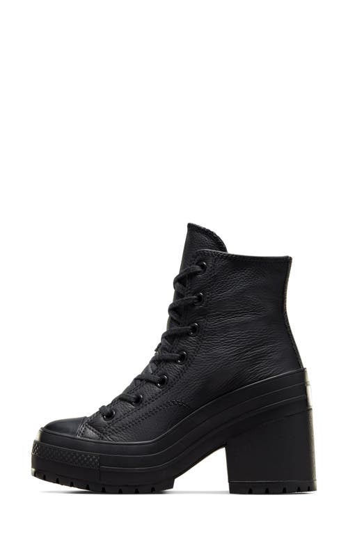 Shop Converse Chuck 70 De Luxe Block Heel High Top Sneaker In Black/black/white