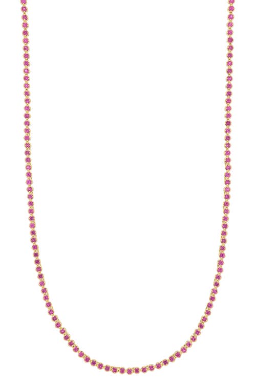 Bony Levy El Mar Ruby Tennis Necklace in 18K Yellow Gold at Nordstrom, Size 17