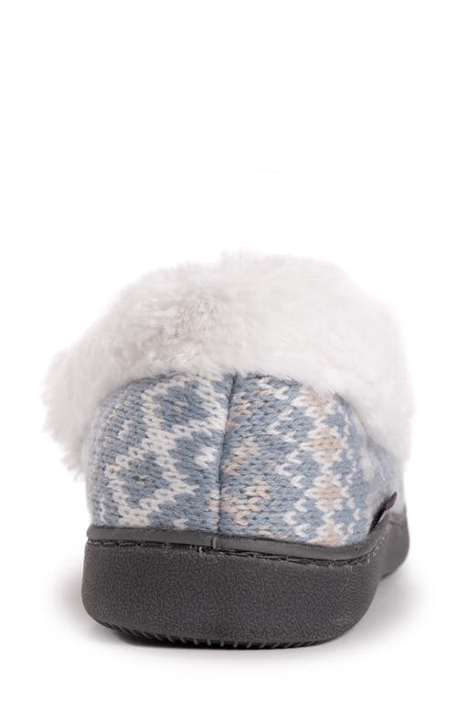 Muk Luks Anais Faux Fur Moccasin Slipper In Silver Fox