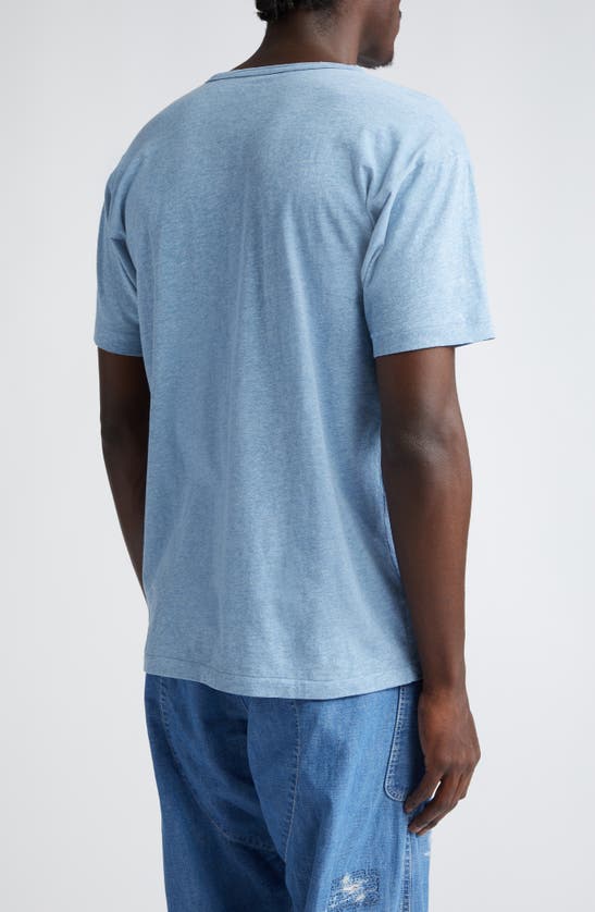 Shop Double Rl Rrl Logo Cotton Jersey Graphic T-shirt In Blue