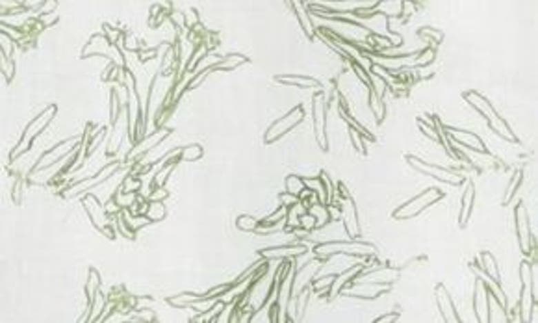 Rodd & Gunn Dryden Bay Floral Short Sleeve Linen Button-up Shirt In Snow