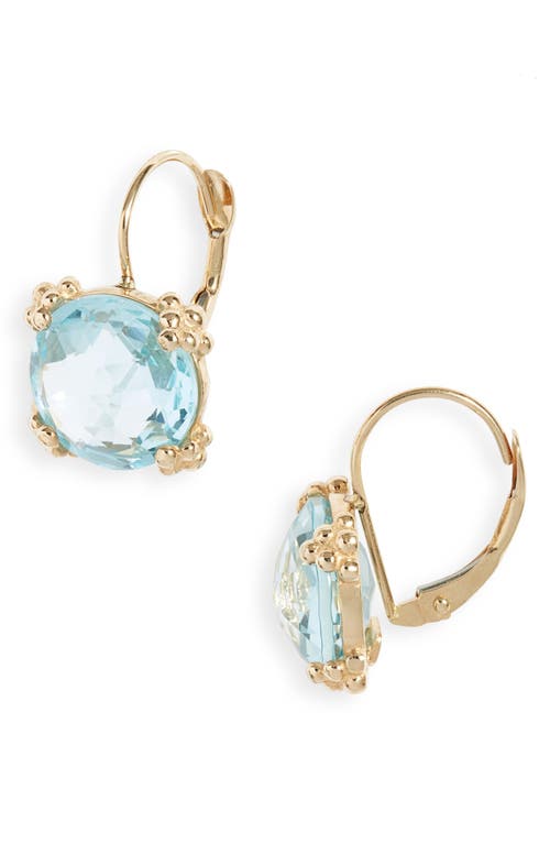 Anzie 14k Yellow Gold Dew Drop Cluster Earrings In Blue