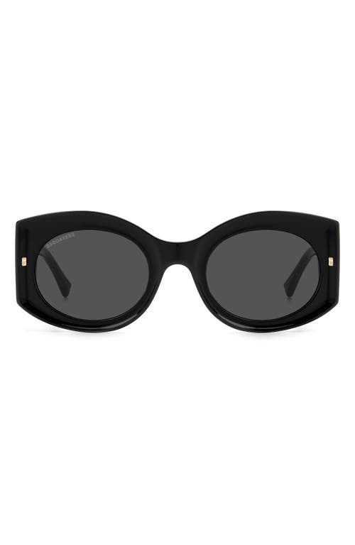 Dsquared2 51mm Round Sunglasses In Black