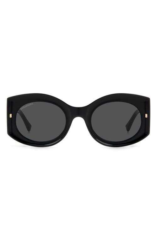 Shop Dsquared2 51mm Round Sunglasses In Oxford