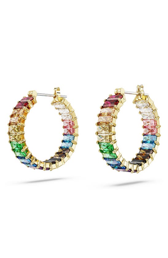 Shop Swarovski Matrix Pride Hoop Earrings In Multicolored