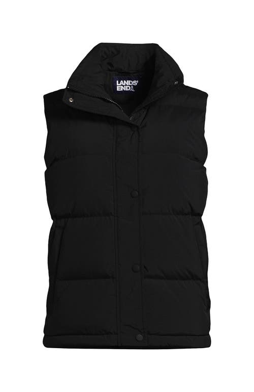 Shop Lands' End Plus Size Wide Channel 600 Down Puffer Vest In Black