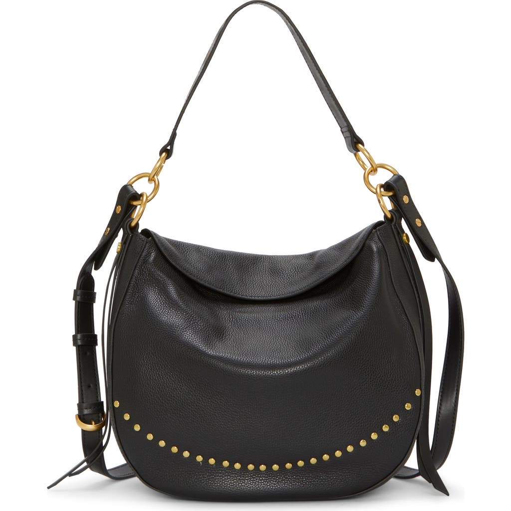 Vince Camuto Noemy Leather Shoulder Bag In Black