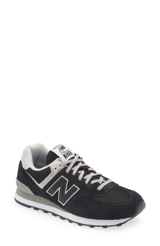 New Balance 574 Classic Sneaker In Black/ White
