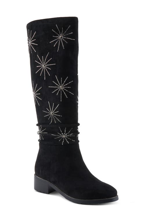 Azura By Spring Step Stardusk Crystal Boot In Black