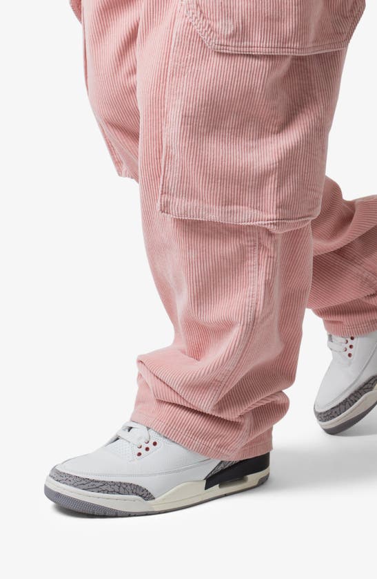 Mnml Ultra Baggy Corduroy Cargo Pants In Pink
