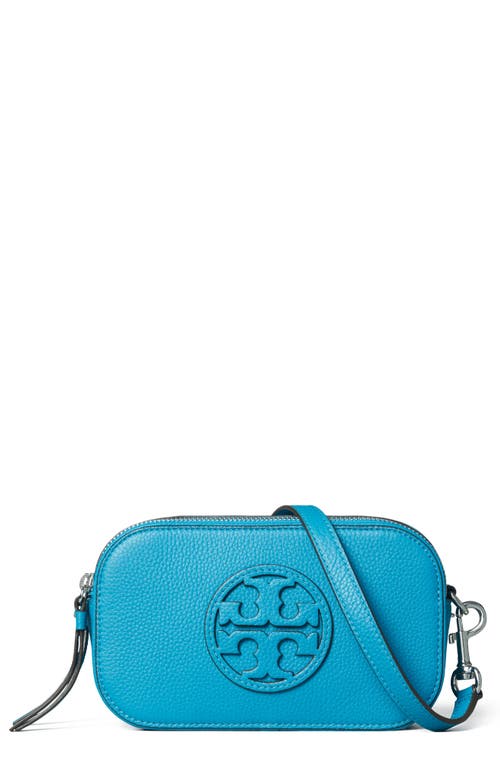 Tory Burch Mini Miller Leather Crossbody Bag in Cerulean at Nordstrom