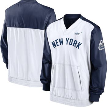 Nike Men's Nike Navy/White New York Yankees Cooperstown Collection V-Neck  Pullover Windbreaker