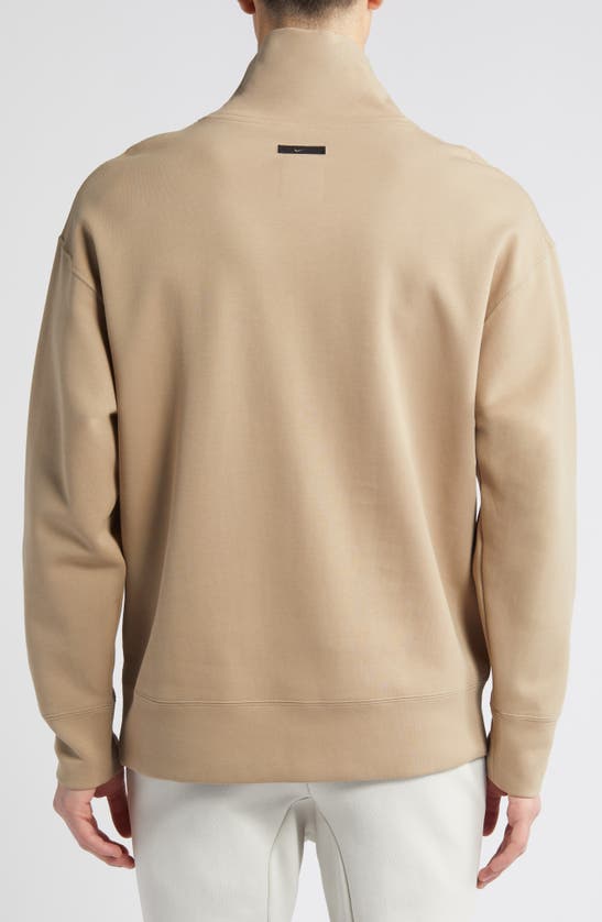 Shop Nike Tech Fleece Turtleneck Sweatshirt In Khaki