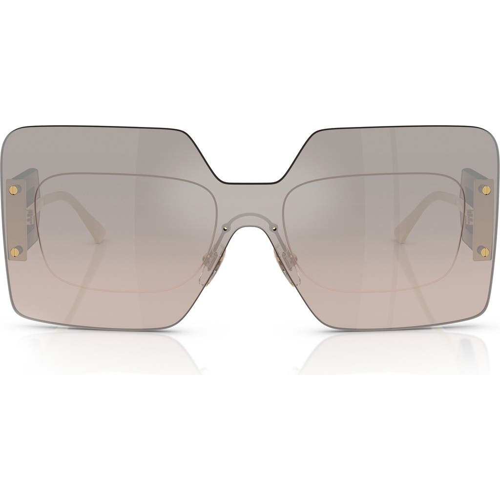 Versace 42mm Square Sunglasses In Grey Mirror