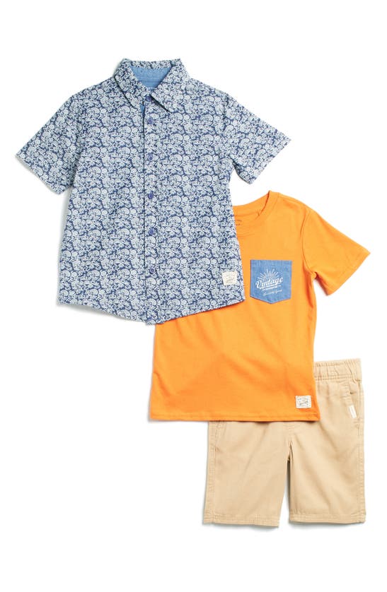 Shop Weatherproof ® Kids' 3-piece Shirts & Shorts Set In Khaki