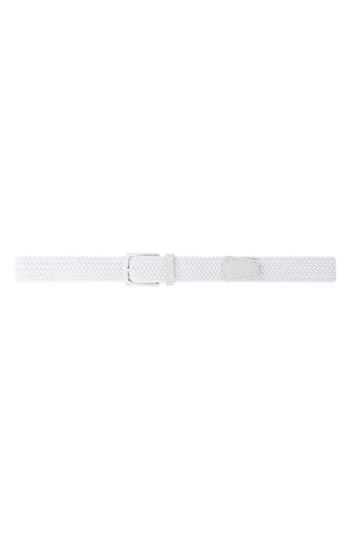 Shop Travismathew Staggerwing 2.0 Braided Belt In Micro Chip/white