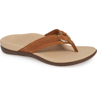 Vionic Aloe Flip Flop, Brown
