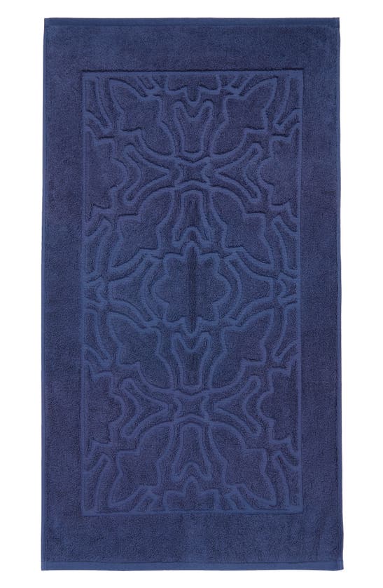 Sferra Moresco Bath Mat In Navy