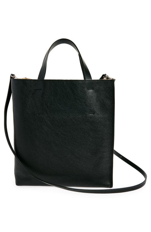Marni Museo Small Soft Leather Tote In Black