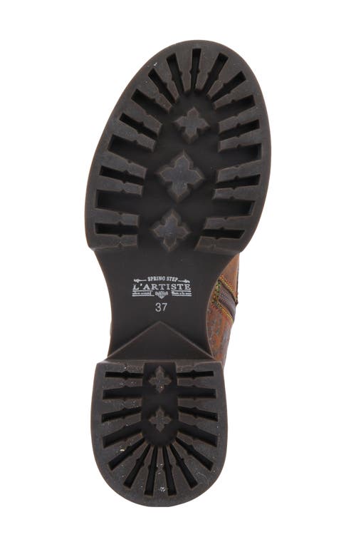 L'artiste By Spring Step Harmanni Wingtip Lace-up Bootie In Brown Multi