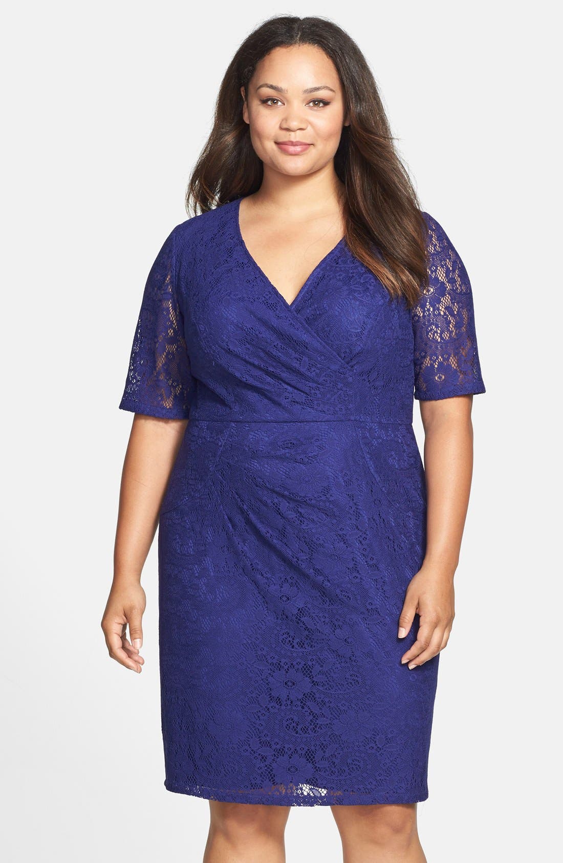 adrianna papell faux wrap dress
