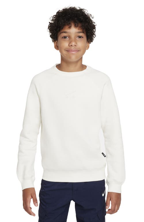 Nike Kids'  Air Crewneck Sweatshirt In White