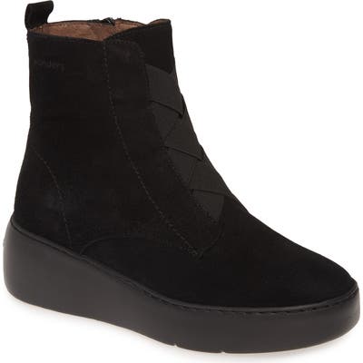 Wonders A-8332 Wedge Bootie, Black