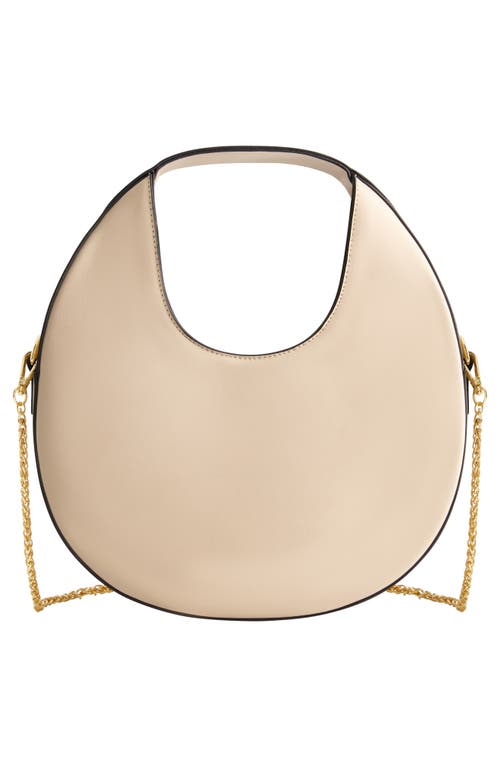 Shop Christian Siriano Round Chain Strap Bag In Taupe