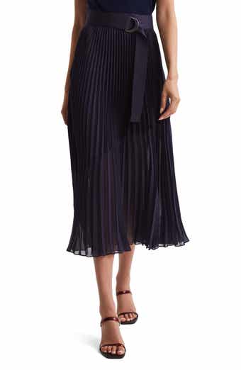 Reiss Jodie Pleated Handkerchief Hem Skirt | Nordstrom
