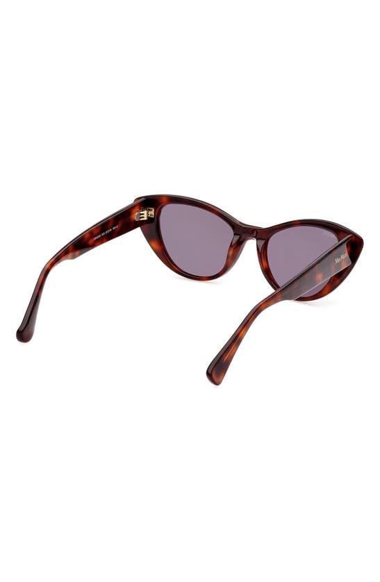 Shop Max Mara 51mm Cat Eye Sunglasses In Shiny Classic Havana / Smoke