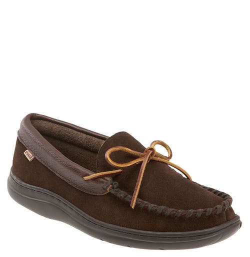 L.B. Evans 'Atlin' Moccasin in Chocolate/Terry