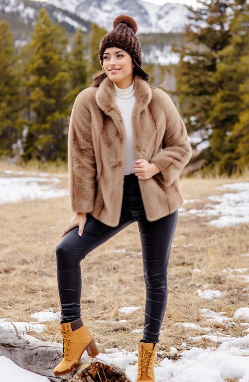 Donna Salyers Fabulous-furs Donna Salyers Fabulous Furs Favorite Faux Fur Jacket In Vintage Mink